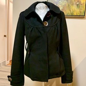 Anthropologie Wool Hooded Coat